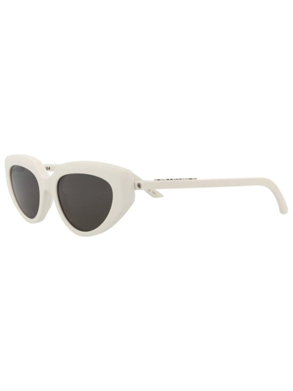 New Balenciaga Women's Sunglasses Cat Eye Acetate Frame Ivory Ivory Grey